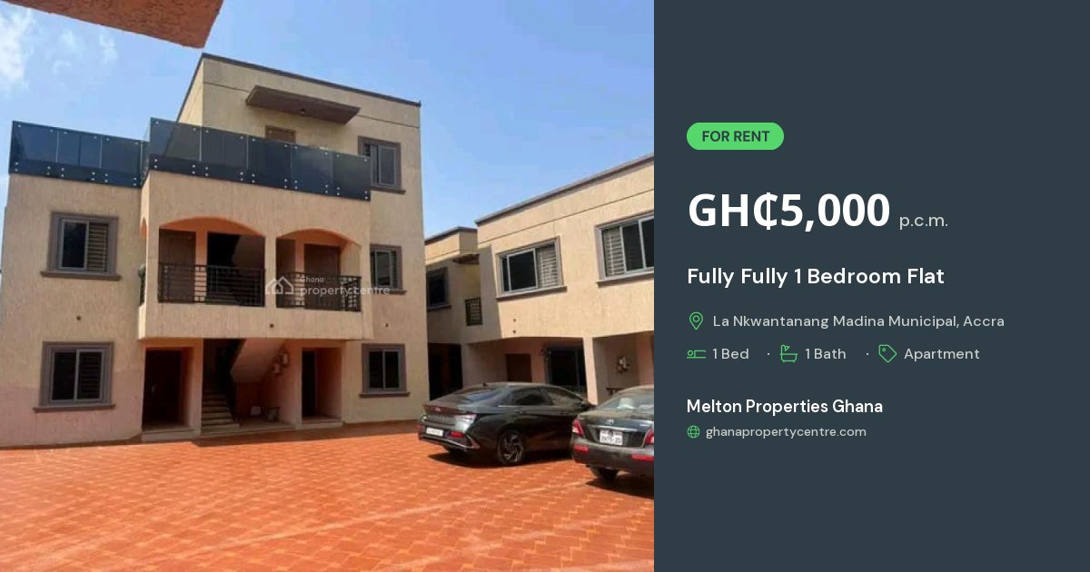 For Rent: Fully Fully 1 Bedroom Flat , La Nkwantanang Madina Municipal
