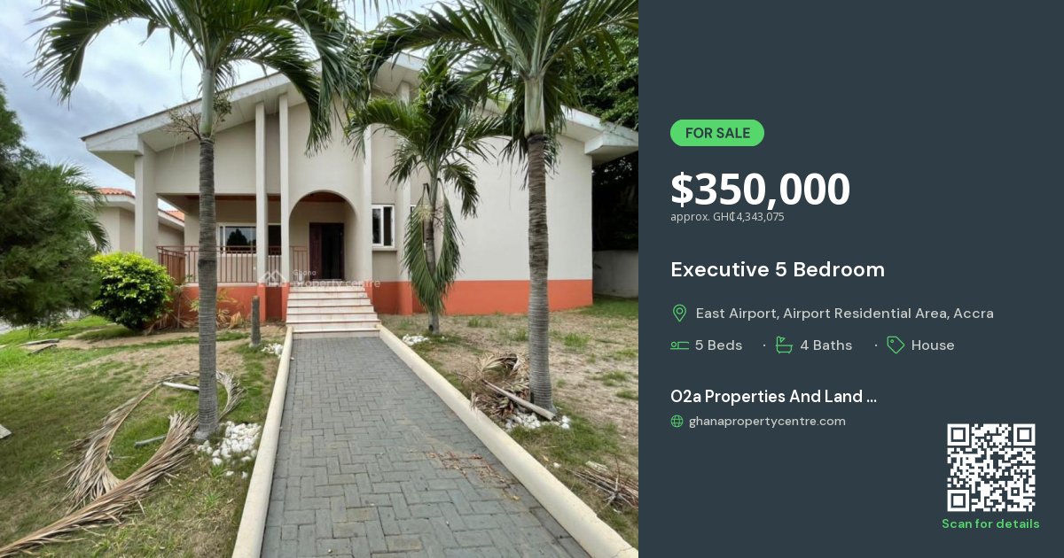 65555 For Sale: Executive 5 Bedroom, East Airport, Airport Residential Area ...