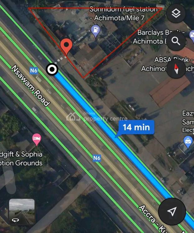 For Sale 5 Plots Commercial Land On The Main Road, Mile 7, Achimota