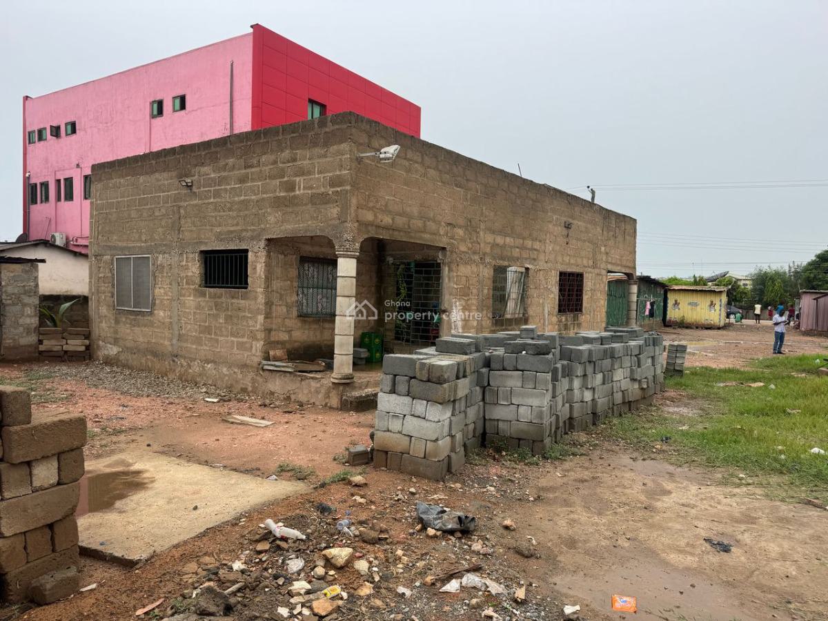 3 Bedrooms Uncompleted House Seated on a 2 Plots of Land, Ofankor, Accra, House for Sale
