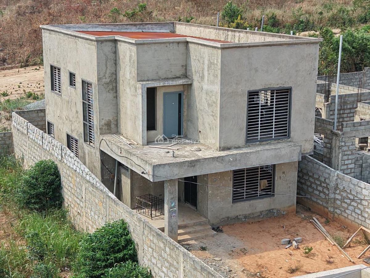4 Bedroom Uncompleted House with Security Post, Pokuase, Pokuase (pokoasi), Ga West Municipal, Accra, Detached Duplex for Sale