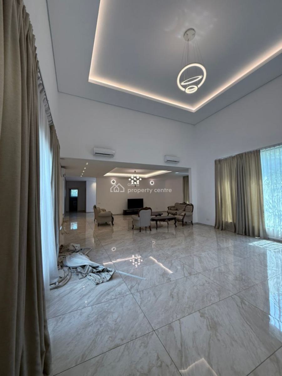Executive Unfurnished 6 Bedroom Mansion with Bq & Pool at Cantonments, Cantonments, Accra, House for Rent