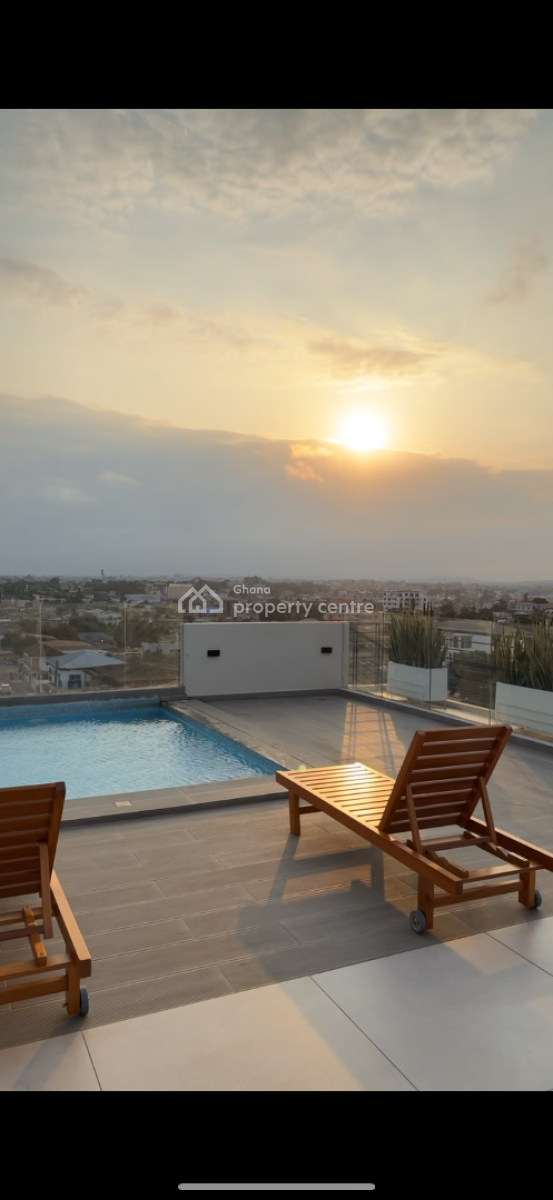 Furnished 1 Bedroom Apartment with Pool and Gym, Abelemkpe, Accra, Mini Flat for Rent