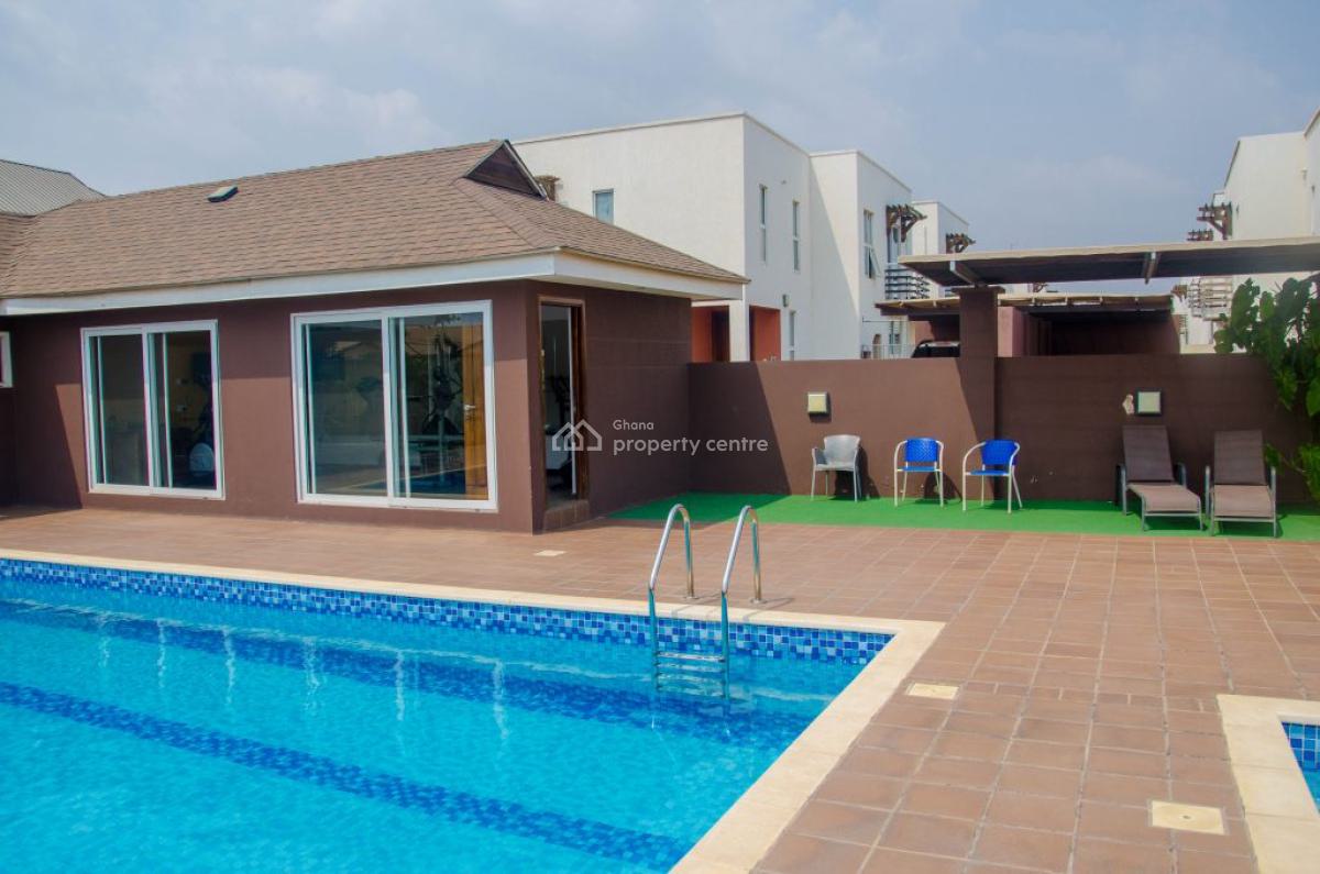 Serviced 4 Bedroom Duplex in a Gated Community with Pool and Gym, Bush Road, Tse Addo, Accra, Townhouse for Rent
