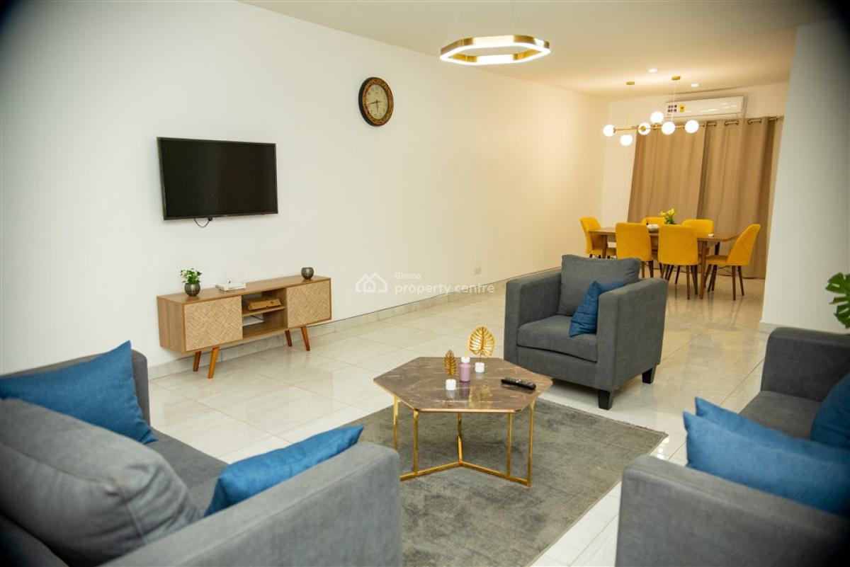 Fully Furnished 3 Bedroom Apartment, Tseaddo, East Airport, Airport Residential Area, Accra, Apartment for Rent