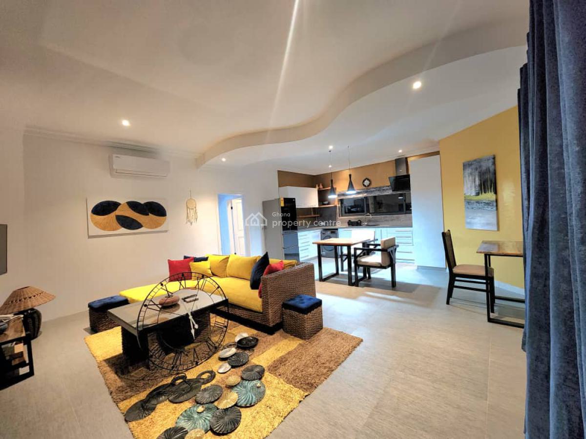 Furnished 1 Bedroom Penthouse with Private Terrace, Tseaddo High Street, East Airport, Airport Residential Area, Accra, Mini Flat for Rent