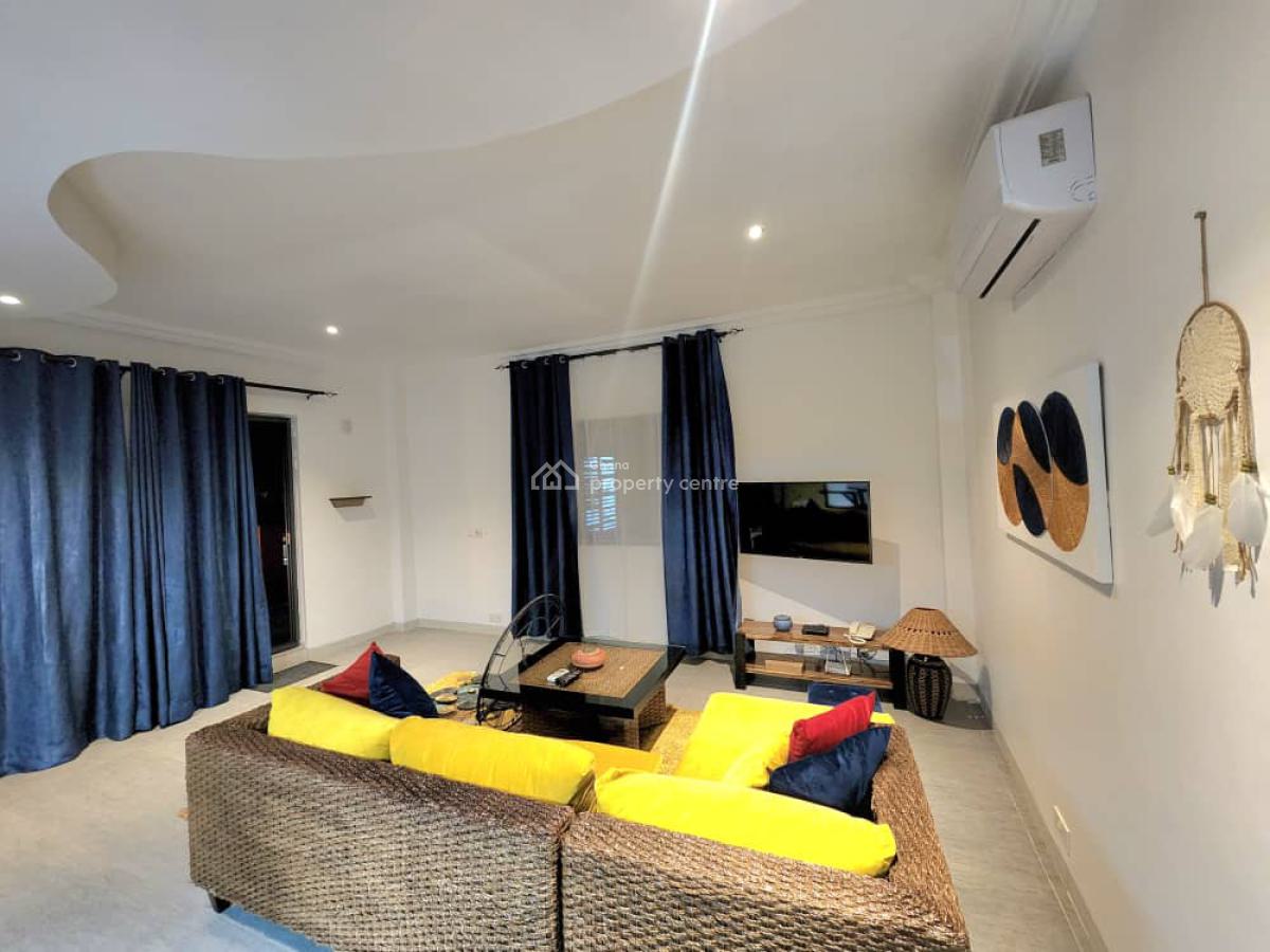 Furnished 1 Bedroom Penthouse with Private Terrace, Tseaddo High Street, East Airport, Airport Residential Area, Accra, Mini Flat for Rent