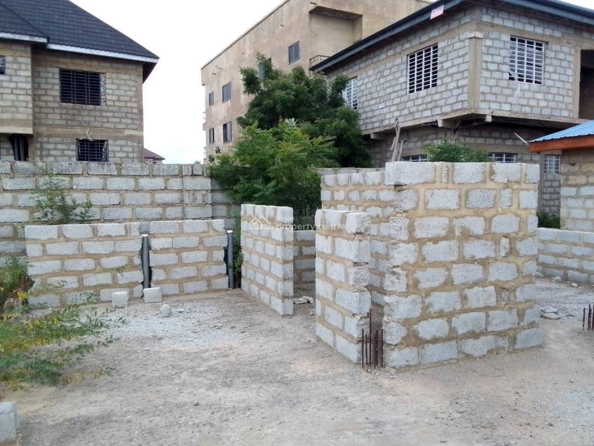 Registered 4brm Footings with Storey Foundatio N @ Kasoa, Blue Top, Awutu-senya East, Central Region, House for Sale