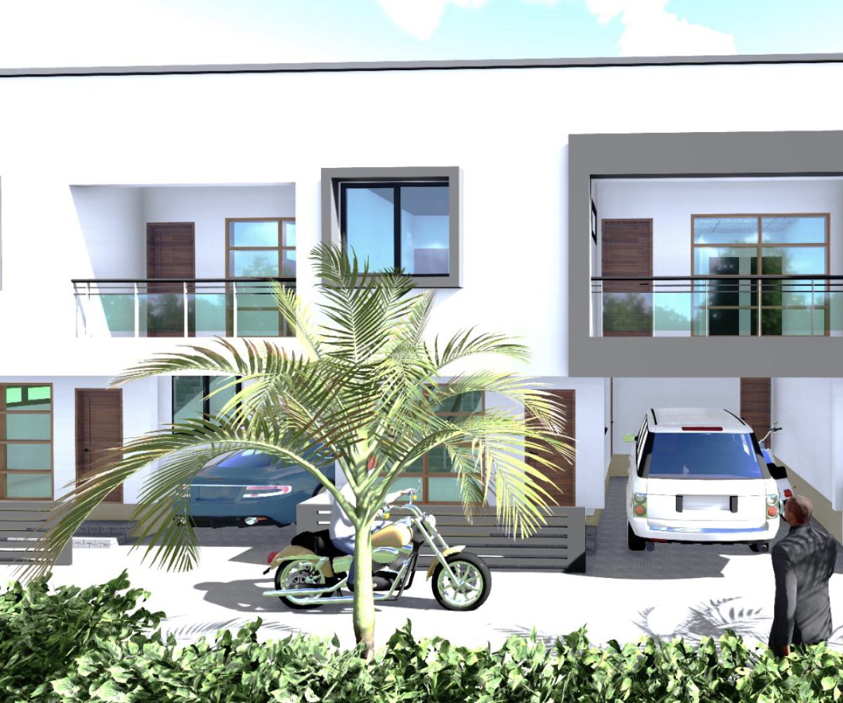 2 Bedroom Duplex with Private Compound, Bush Road, Tse Addo, Accra, Semi-detached Duplex for Sale