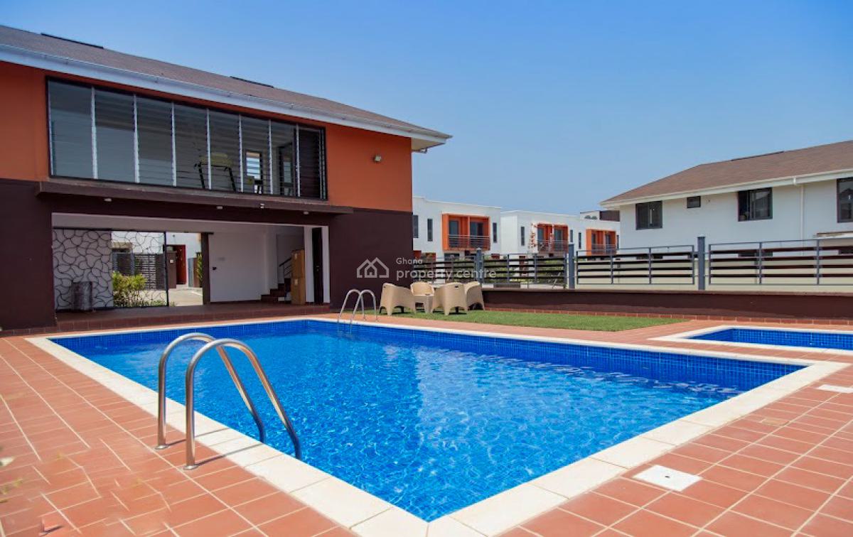 Terraced 2 Bedroom Townhouse in a Gated Community with Swimming Pool, Bush Road, Tse Addo, Accra, Terraced Duplex for Rent