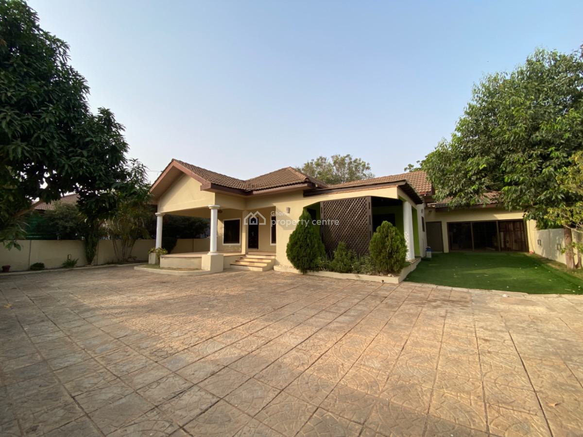Unfurnished 3 Bedroom Bungalow with Staff Quarters & Backup Generator, Adjiringanor, East Legon, Accra, Detached Bungalow for Rent