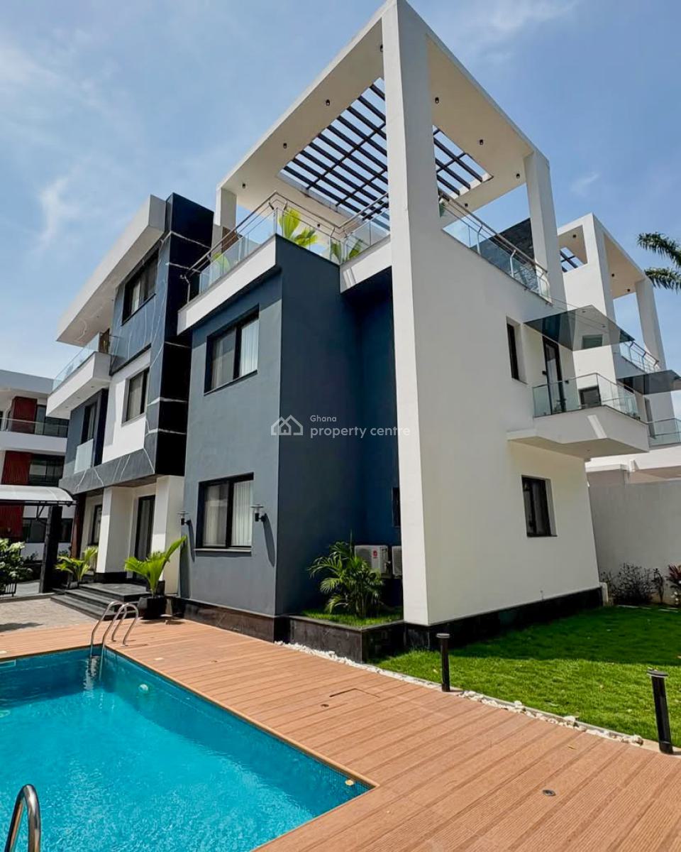 Furnished 4 Bedroom Duplex with Private Pool in a Gated Community, Cantonments, Accra, Semi-detached Duplex for Rent