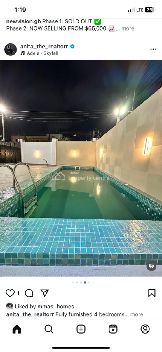 Luxury 5 Bedroom House with Pool, Eastlegon Hill, East Legon Hills, East Legon, Accra, Detached Duplex for Sale