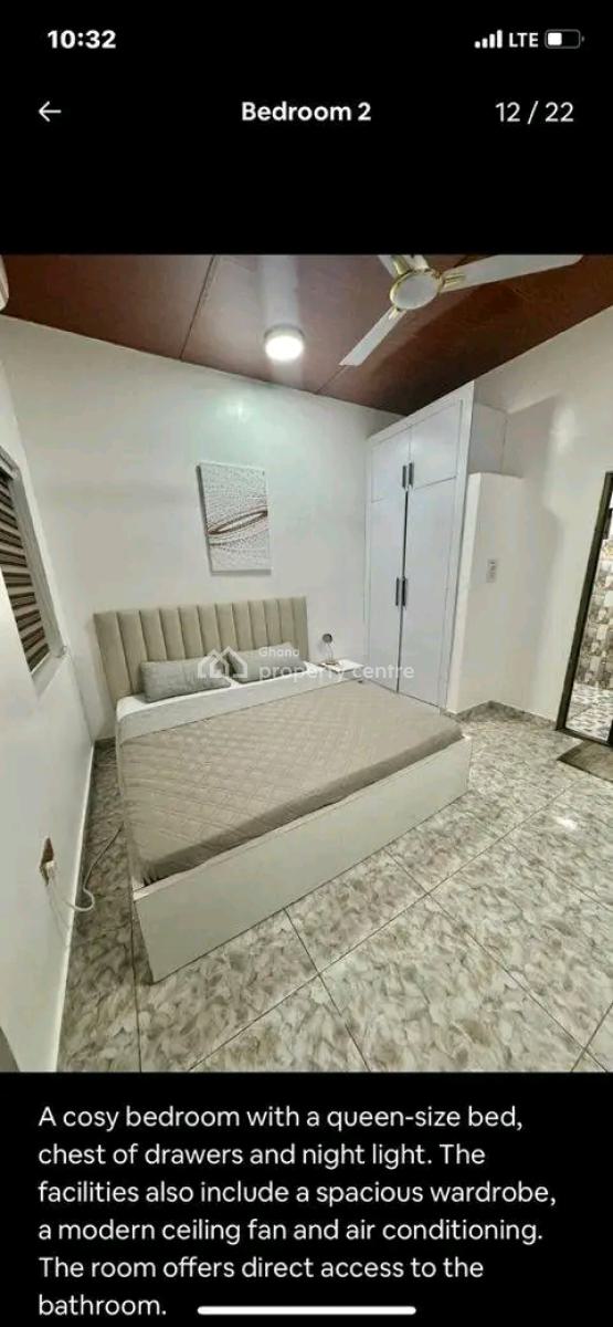 Modern Fully Furnished 2 Bedroom Apartment, Around Kareena Cakes, Osu, Accra, Apartment for Rent