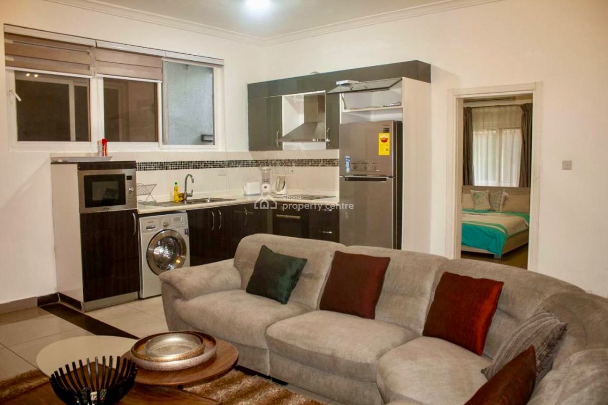 Furnished 1 Bedroom Apartment with Swimming Pool and Gym, Cantonments, Accra, Mini Flat for Rent