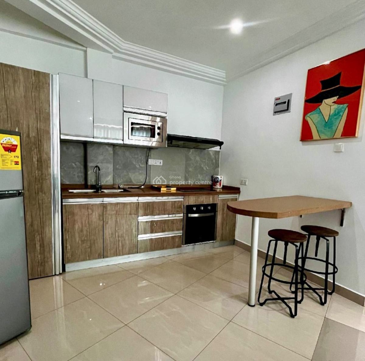 Furnished 1 Bedroom Apartment with Rooftop Lounge, East Legon, Accra, Mini Flat for Rent