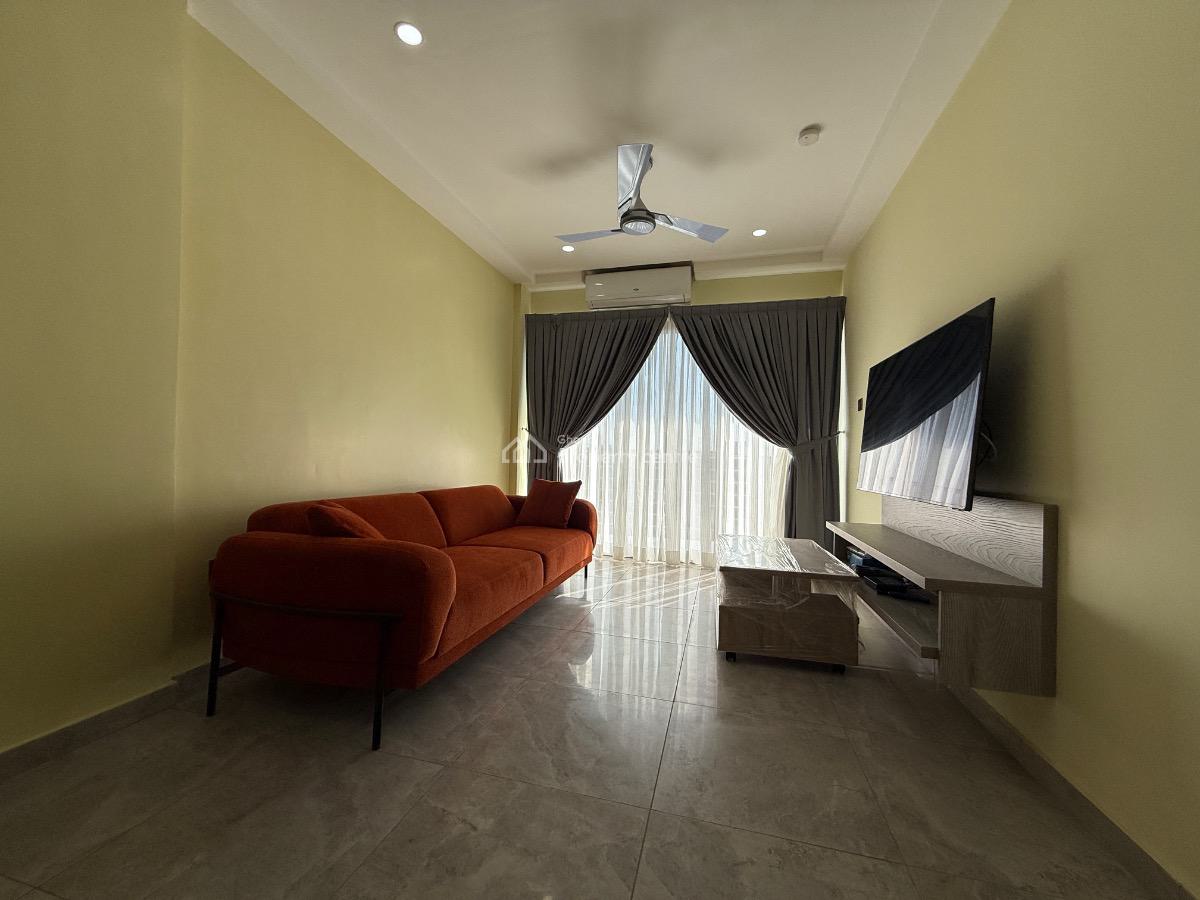 Furnished 1 Bedroom Apartment with Gym, Tseaddo, East Airport, Airport Residential Area, Accra, Mini Flat for Rent