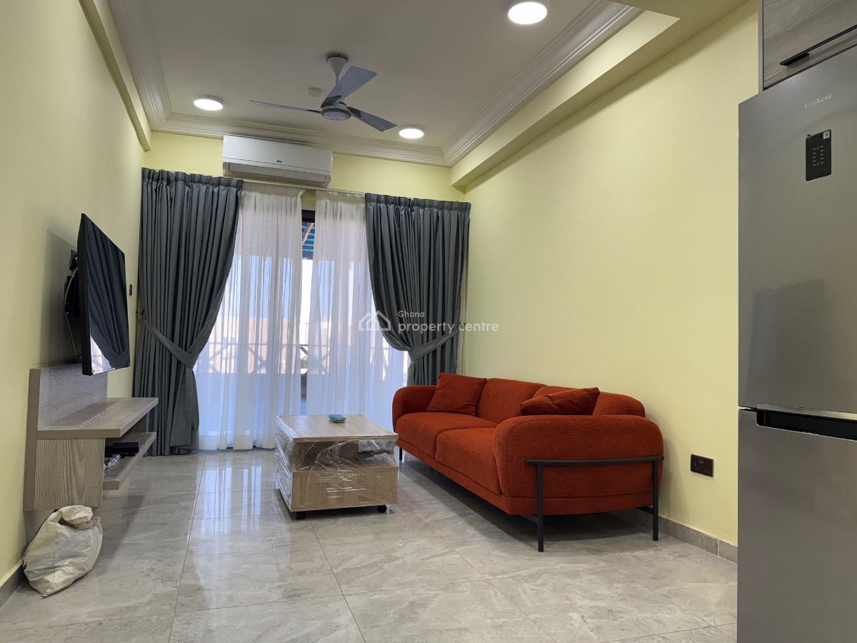 Furnished 1 Bedroom Apartment with Private Terrace and Gym, Tse Addo, East Airport, Airport Residential Area, Accra, Mini Flat for Rent