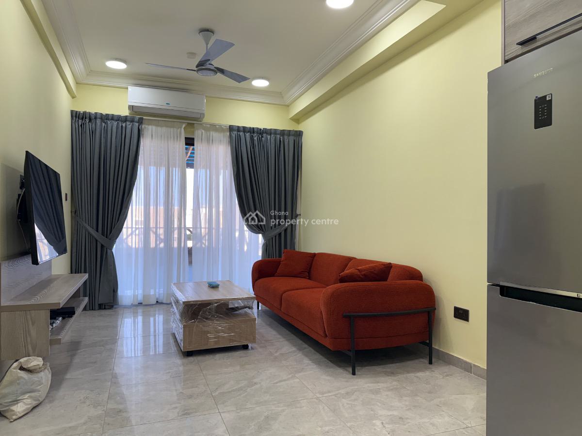 Furnished 1 Bedroom Apartment with Private Terrace and Gym, Tse Addo, East Airport, Airport Residential Area, Accra, Mini Flat for Rent
