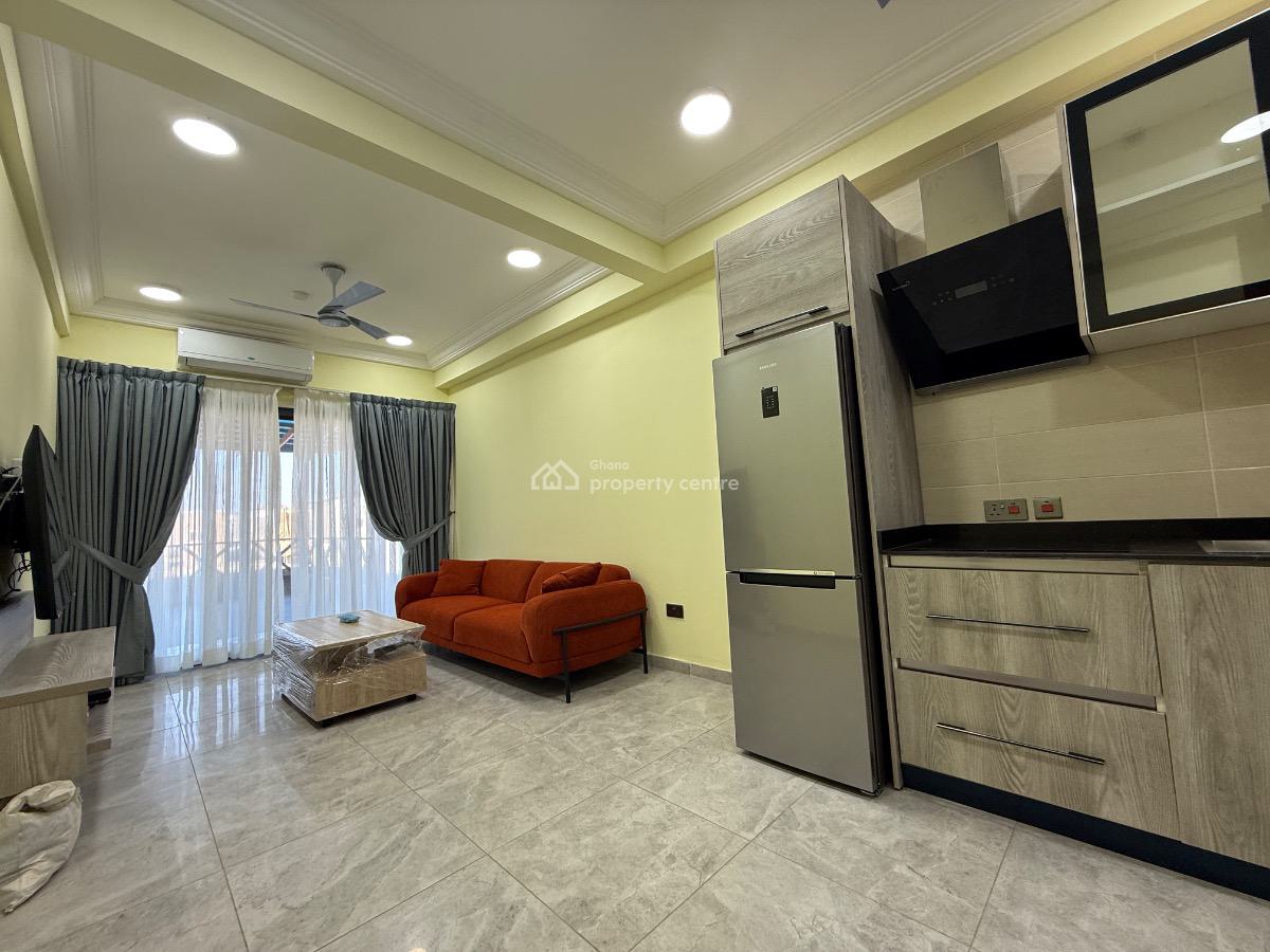 Furnished 1 Bedroom Apartment with Private Terrace and Gym, Tse Addo, East Airport, Airport Residential Area, Accra, Mini Flat for Rent