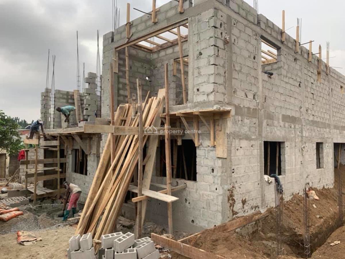 Incomplete 4 Bedroom Duplex in a Gated Community, Manet, Spintex, Accra, Detached Duplex for Sale
