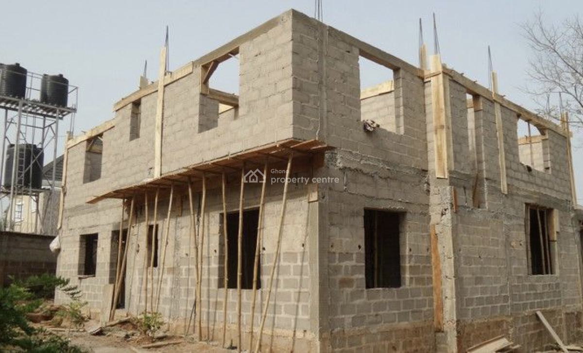 Incomplete 4 Bedroom Duplex in a Gated Community, Manet, Spintex, Accra, Detached Duplex for Sale