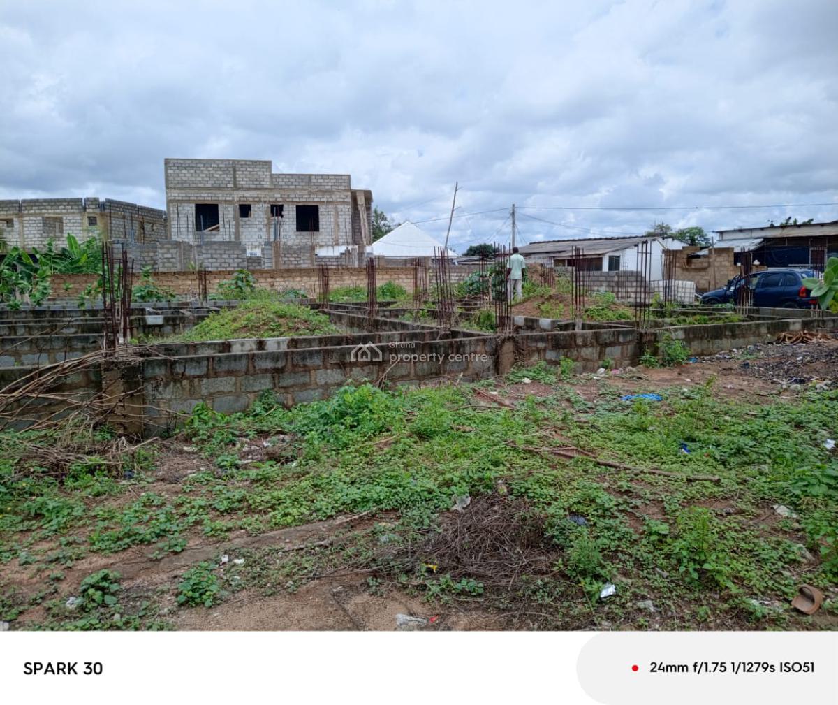 Storey Foundation of of 2 Bedroom + 2 Units of Chamber & Hall Contain, Ofaakor, Kasoa, Awutu-senya East, Central Region, House for Sale