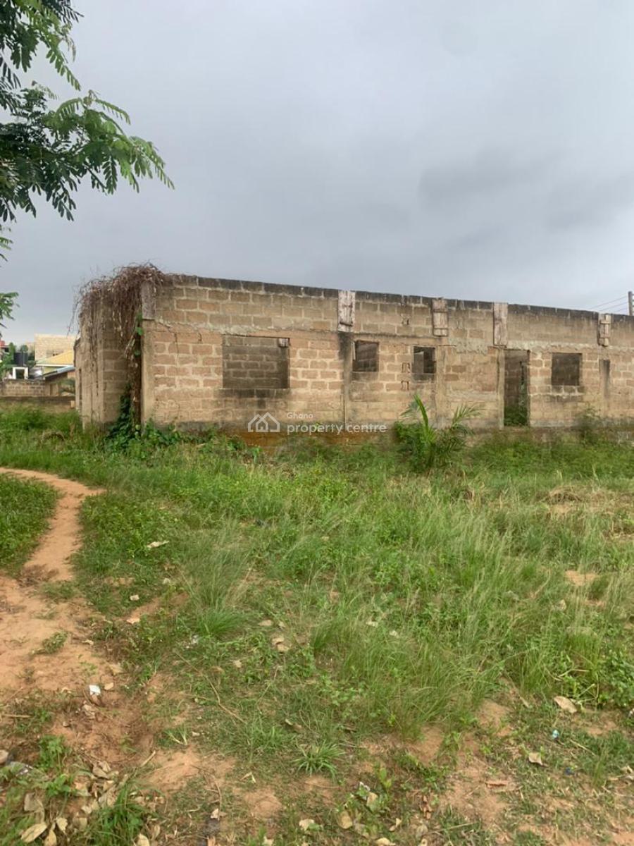 Titled Unroofed 4 Master 2 Storey House on One & Half Plots, Mayera, Pokuase (pokoasi), Ga West Municipal, Accra, House for Sale
