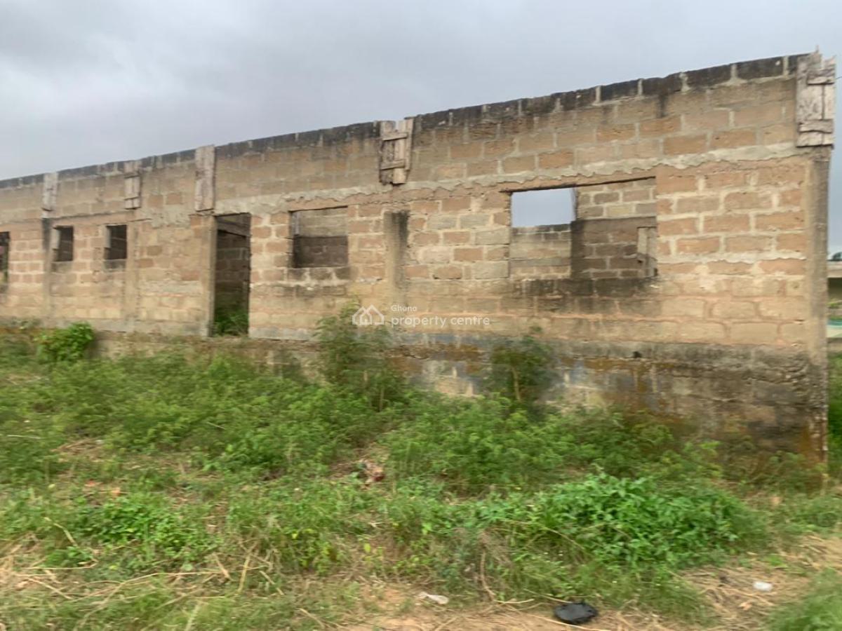 Titled Unroofed 4 Master 2 Storey House on One & Half Plots, Mayera, Pokuase (pokoasi), Ga West Municipal, Accra, House for Sale