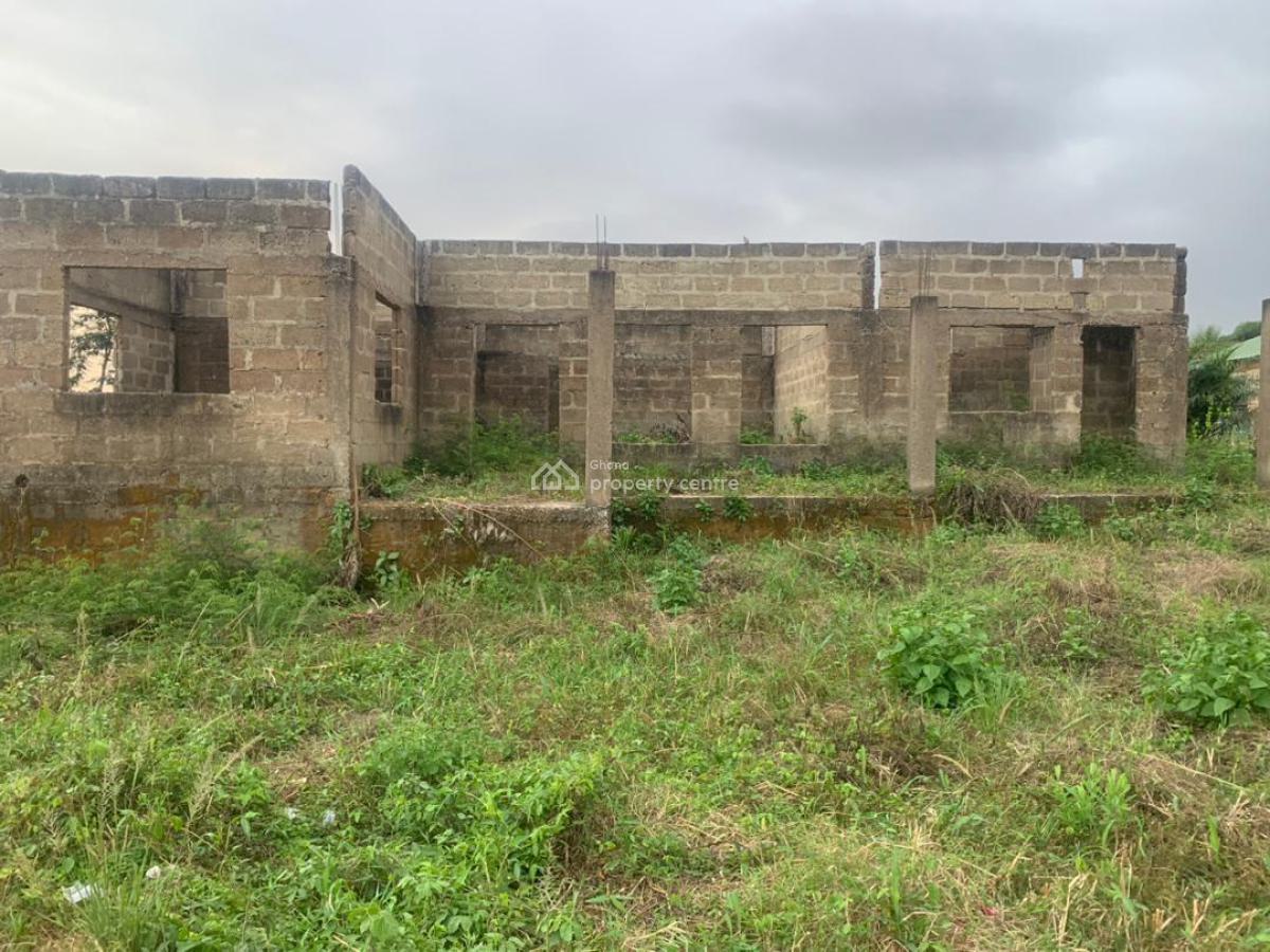 Titled Unroofed 4 Master 2 Storey House on One & Half Plots, Mayera, Pokuase (pokoasi), Ga West Municipal, Accra, House for Sale