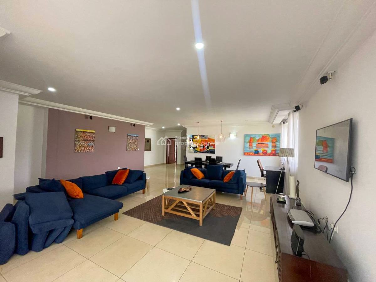 Fully Furnished 3 Bedroom Apartment with Swimming Pool, North Ridge, Accra, Apartment for Rent