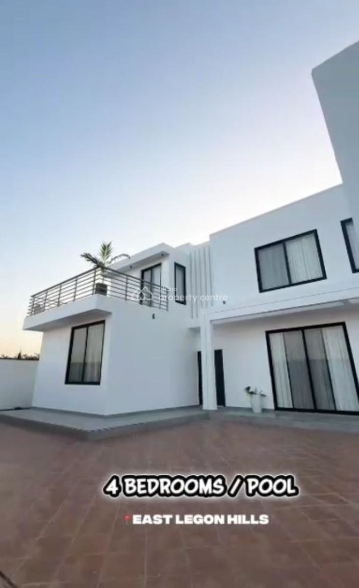 Fully Furnished 4 Bedroom One Storey Building with Swimming Pool, East Legon Hills, East Legon, Accra, Terraced Duplex for Sale