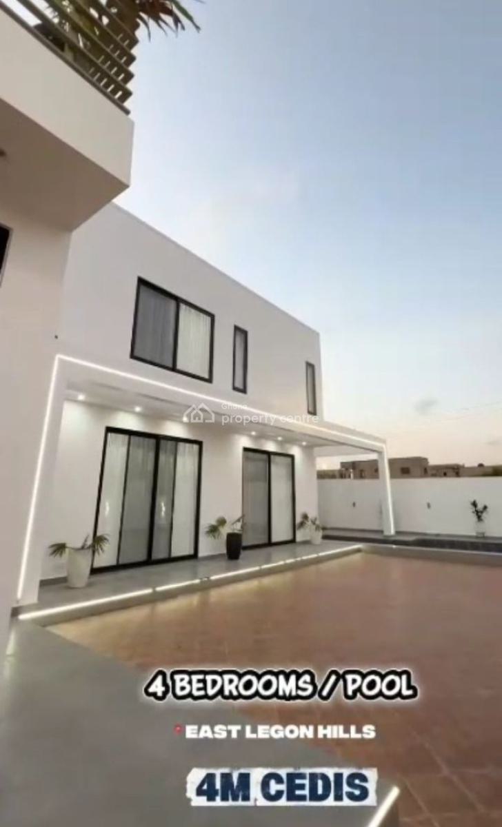 Fully Furnished 4 Bedroom One Storey Building with Swimming Pool, East Legon Hills, East Legon, Accra, Terraced Duplex for Sale