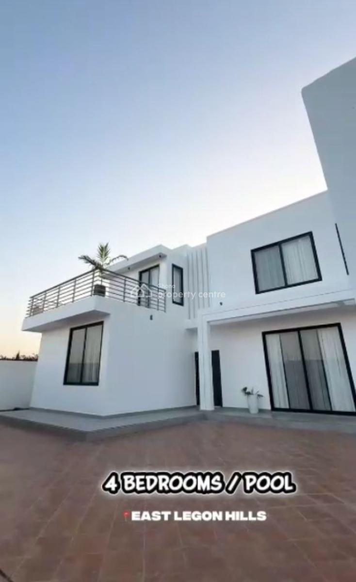 Fully Furnished 4 Bedroom One Storey Building with Swimming Pool, East Legon Hills, East Legon, Accra, Terraced Duplex for Sale