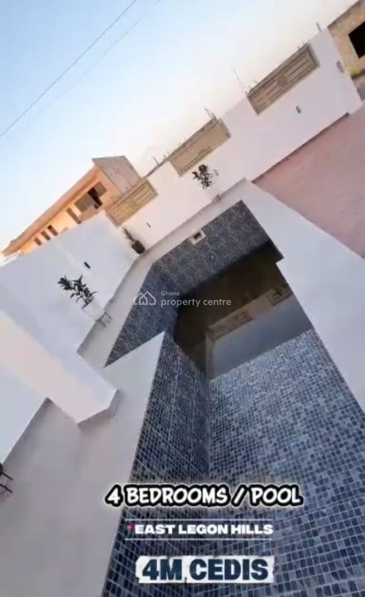 Fully Furnished 4 Bedroom One Storey Building with Swimming Pool, East Legon Hills, East Legon, Accra, Terraced Duplex for Sale