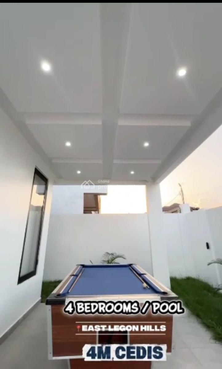 Fully Furnished 4 Bedroom One Storey Building with Swimming Pool, East Legon Hills, East Legon, Accra, Terraced Duplex for Sale