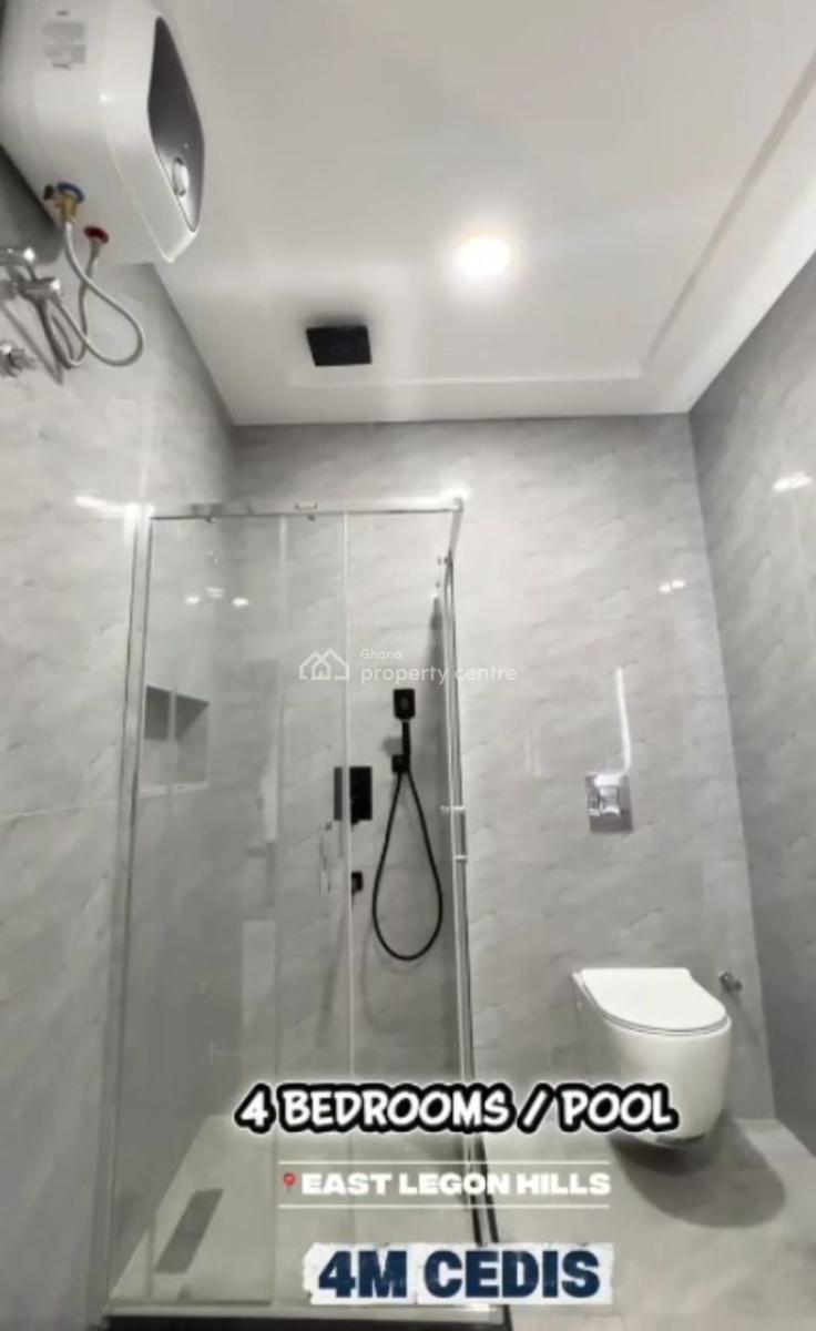Fully Furnished 4 Bedroom One Storey Building with Swimming Pool, East Legon Hills, East Legon, Accra, Terraced Duplex for Sale