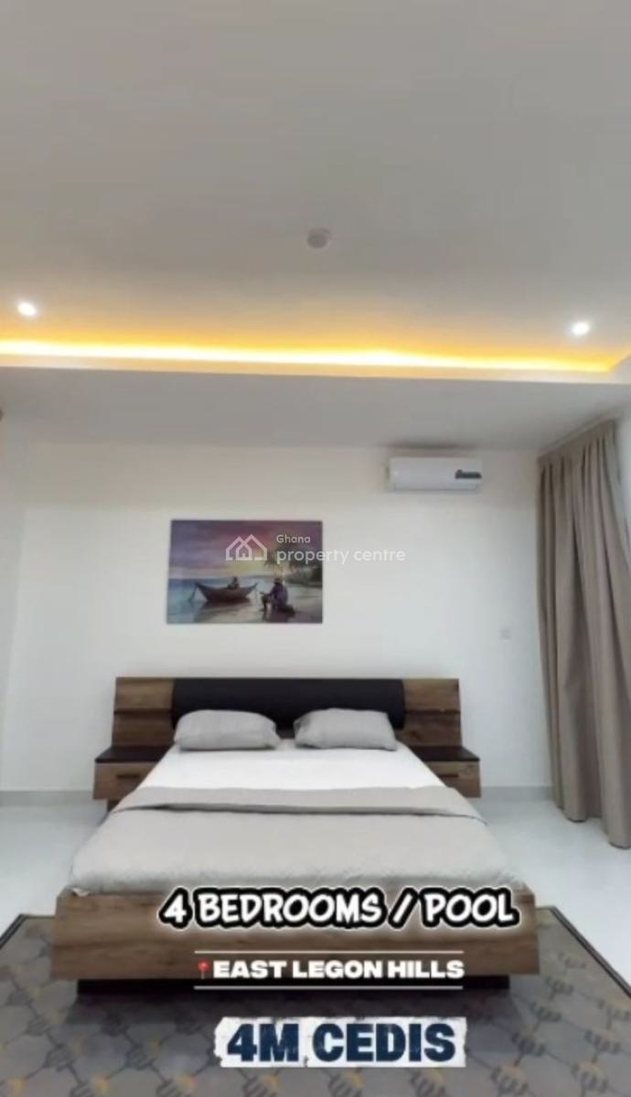 Fully Furnished 4 Bedroom One Storey Building with Swimming Pool, East Legon Hills, East Legon, Accra, Terraced Duplex for Sale