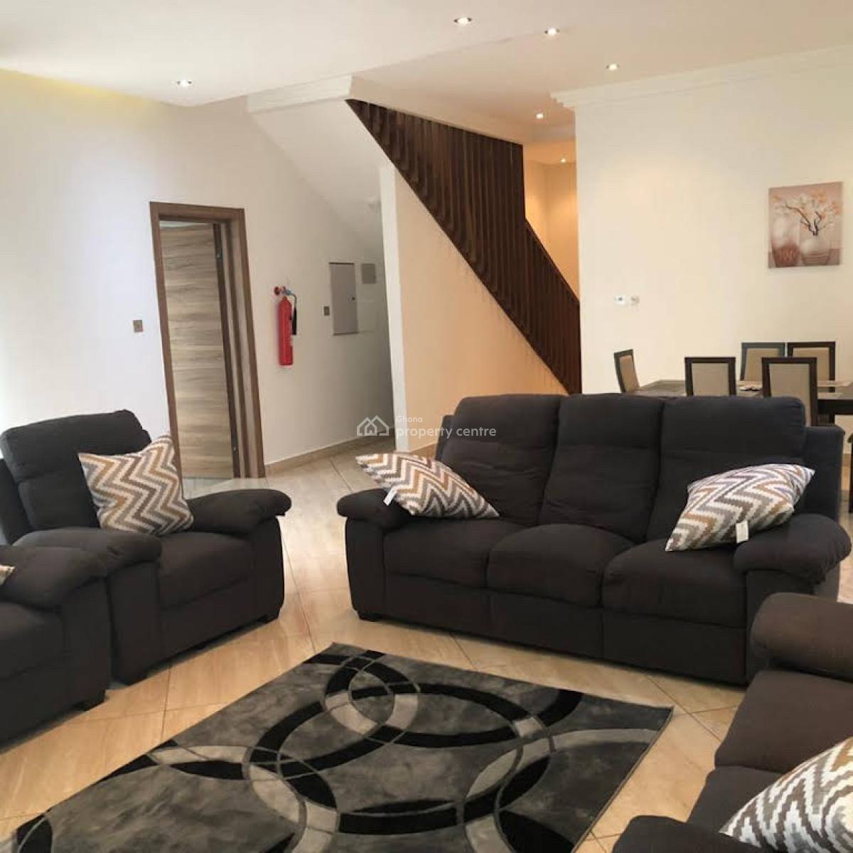 Fully Furnished 4 Bedroom Townhouse in a Gated Community, Adjiringanor, East Legon, Accra, Townhouse for Rent