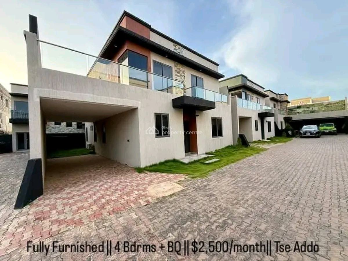 Luxurious Fully Furnished 3bedroom Townhouse @ Tseaddo, Tse Addo, Accra, Townhouse for Rent