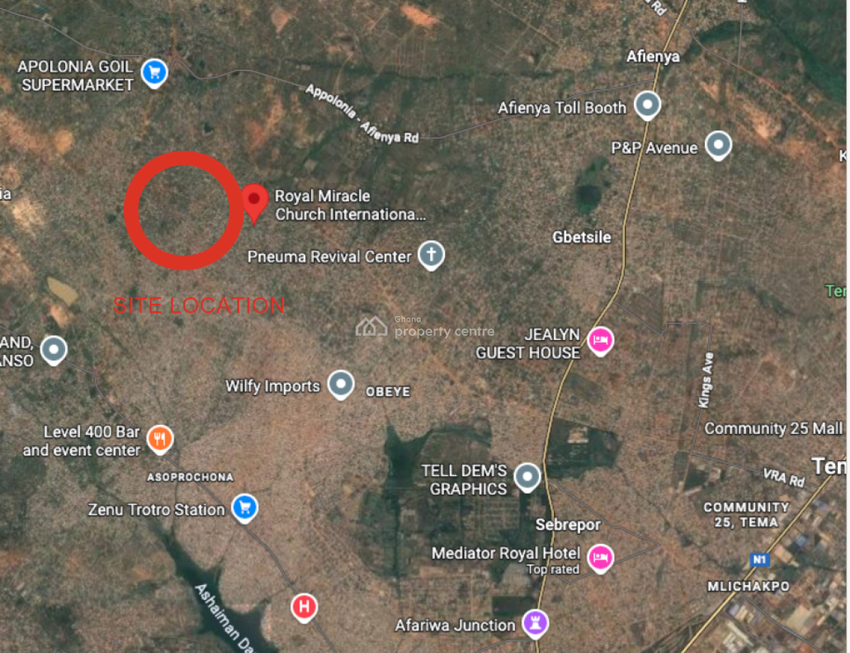Up to Ten Plots  Commercial Land Available in Tema- Gbetsile, Afienya, Tema, Accra, Commercial Land for Rent