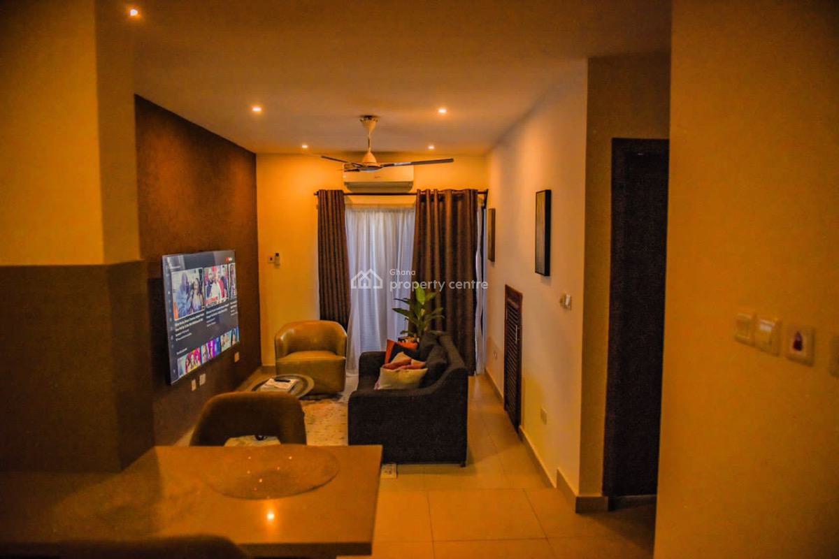 Fully Furnished 1 Bedroom Apartment, Mahama Road, East Airport, Airport Residential Area, Accra, Mini Flat for Rent