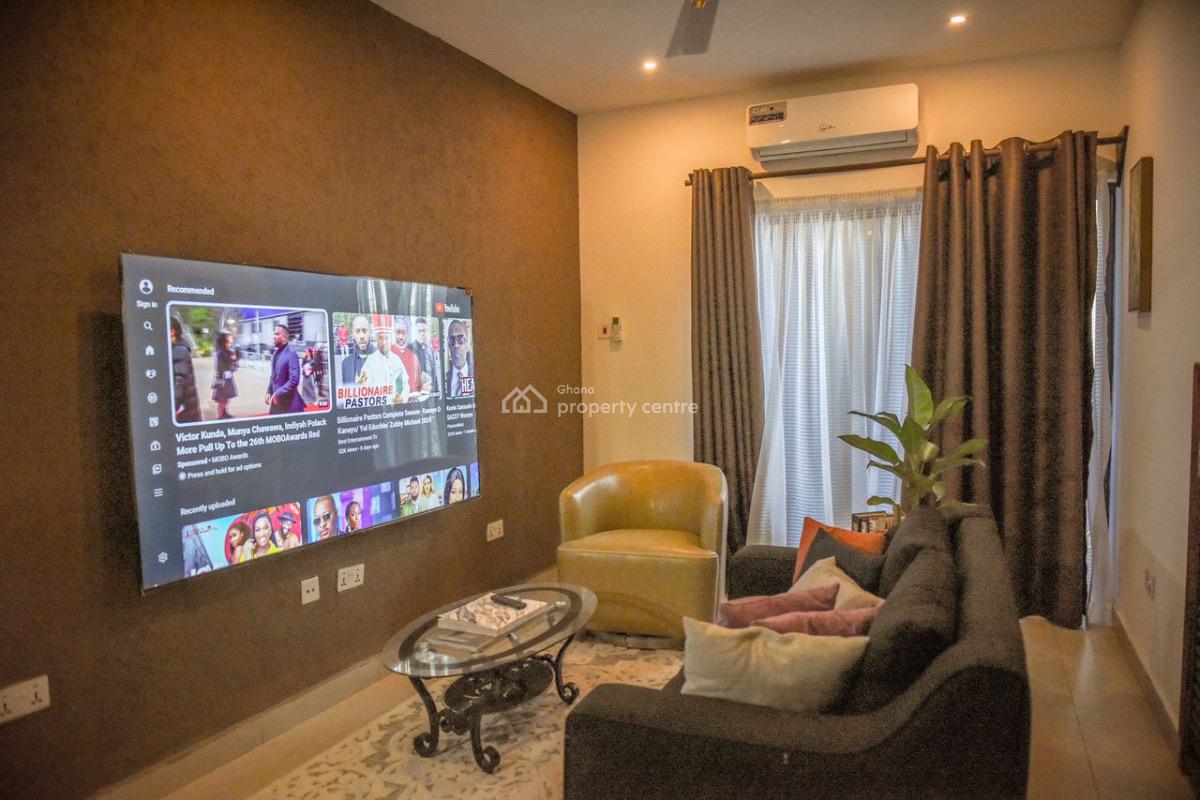 Fully Furnished 1 Bedroom Apartment, Mahama Road, East Airport, Airport Residential Area, Accra, Mini Flat for Rent