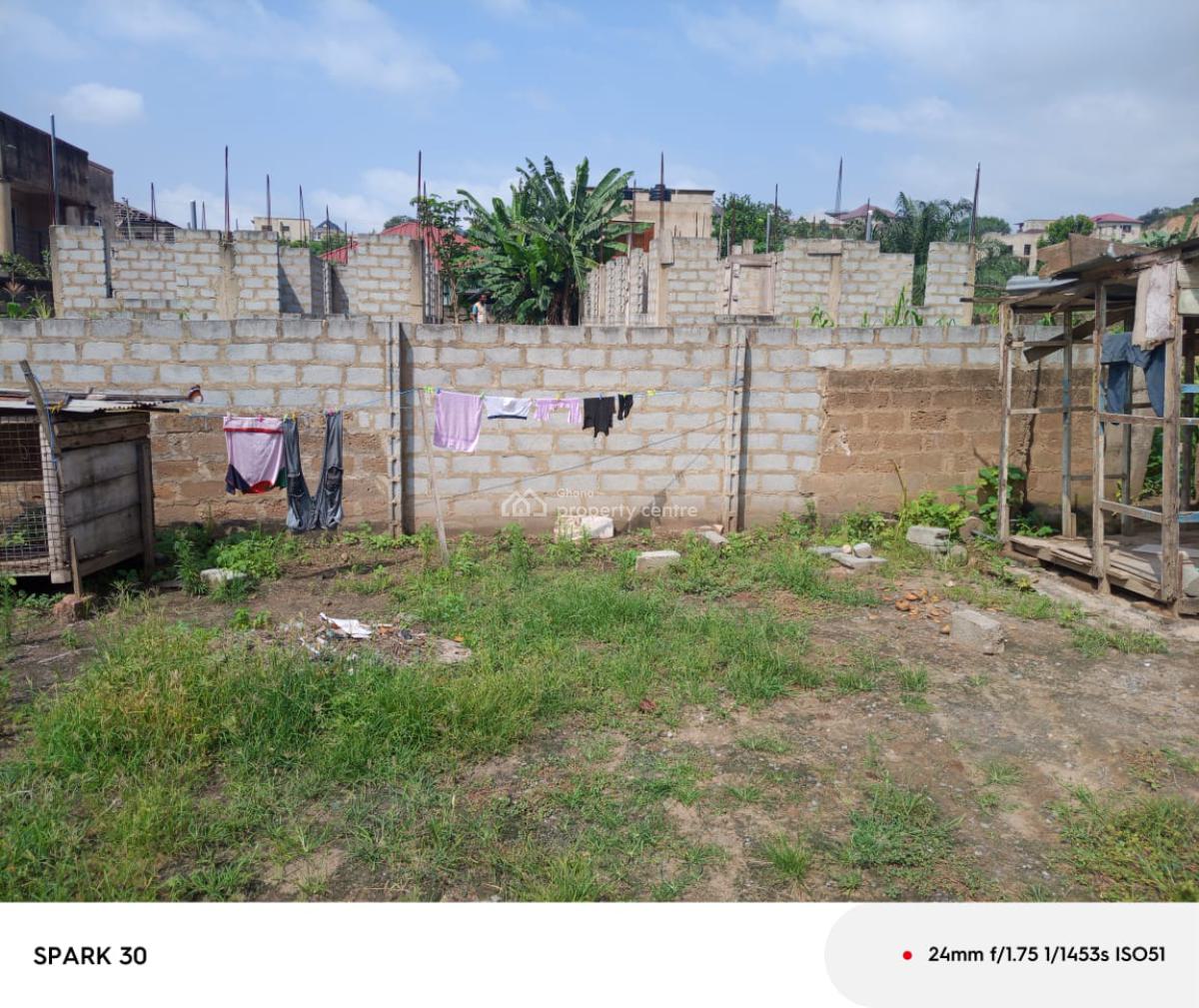 *partially Walled Half Plot @ Pure Water Area, Ashongman*, Ashongman Pure Water Area, Accra Metropolitan, Accra, Mixed-use Land for Sale
