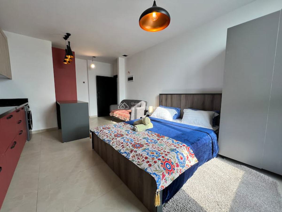 Fully Serviced Studio Apartment with Swimming Pool, Cantonments, Accra, Single Room Self Contained for Rent