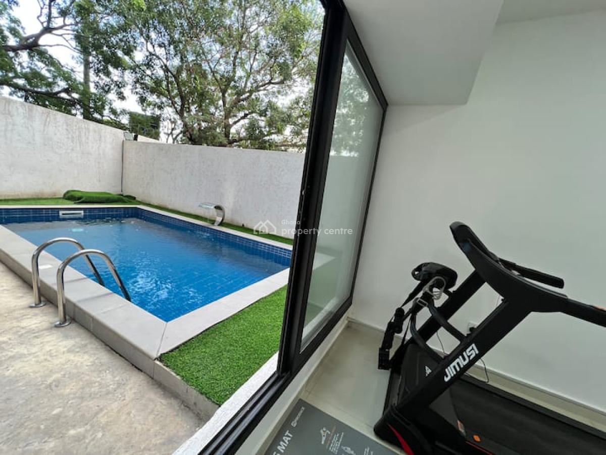 Furnished 1 Bedroom Apartment with Swimming Pool and Gym, Cantonments, Accra, Mini Flat Short Let