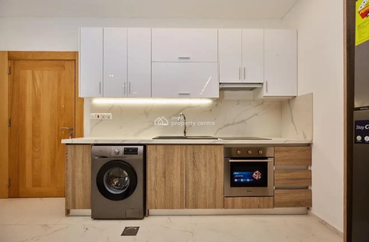 Furnished 1 Bedroom Apartment with Swimming Pool and Gym, Abelemkpe, Accra, Mini Flat for Rent