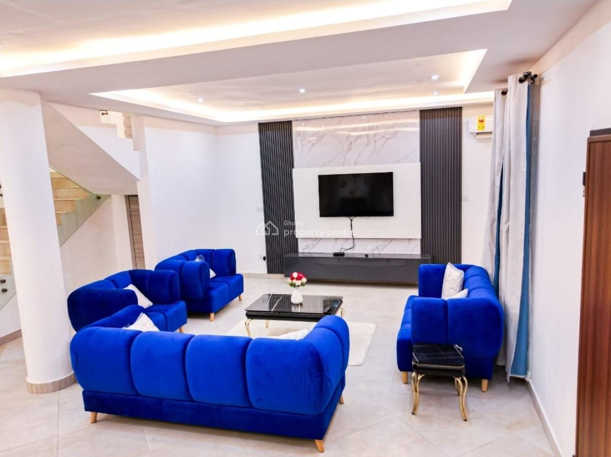 Fully Furnished 4 Bedroom Duplex All Ensuite House, Behind Despite Automobile, East Legon, Accra, House Short Let