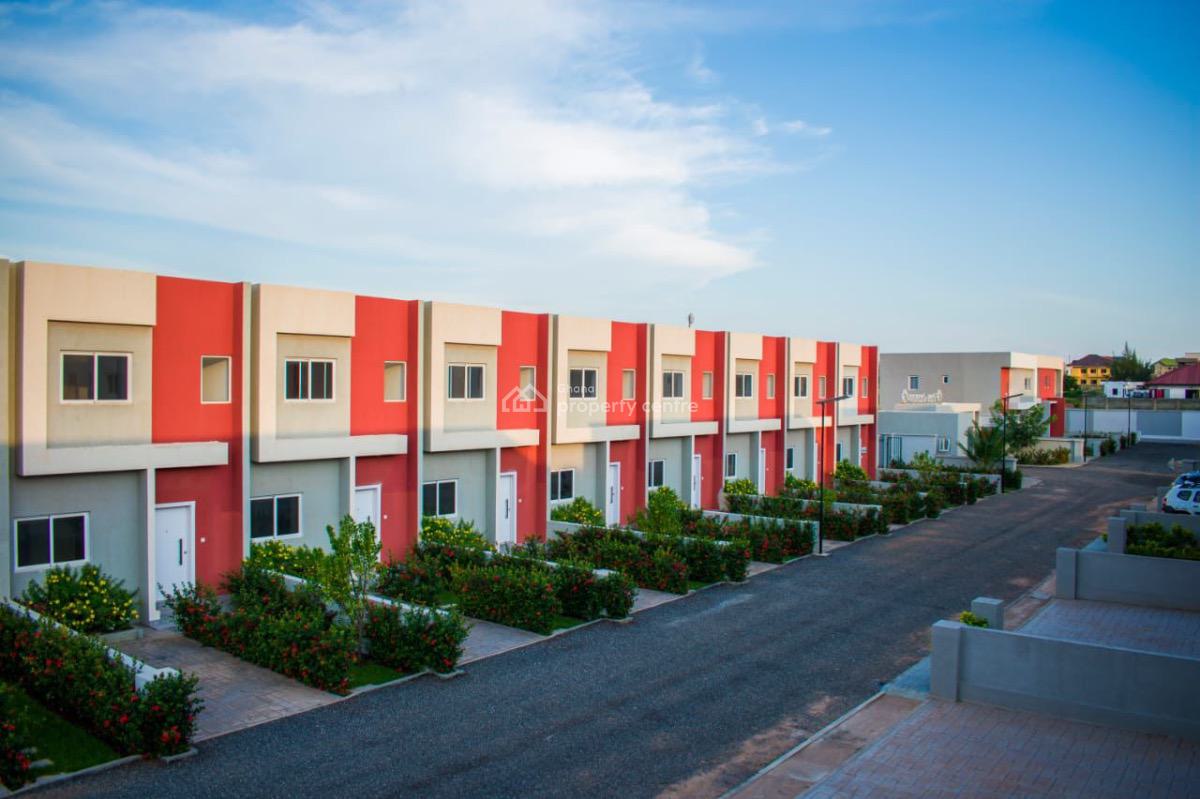 2 Bedroom Semi-furnished Terrace House, The Greens Estate, Community 25, Tema, Accra, Townhouse for Rent