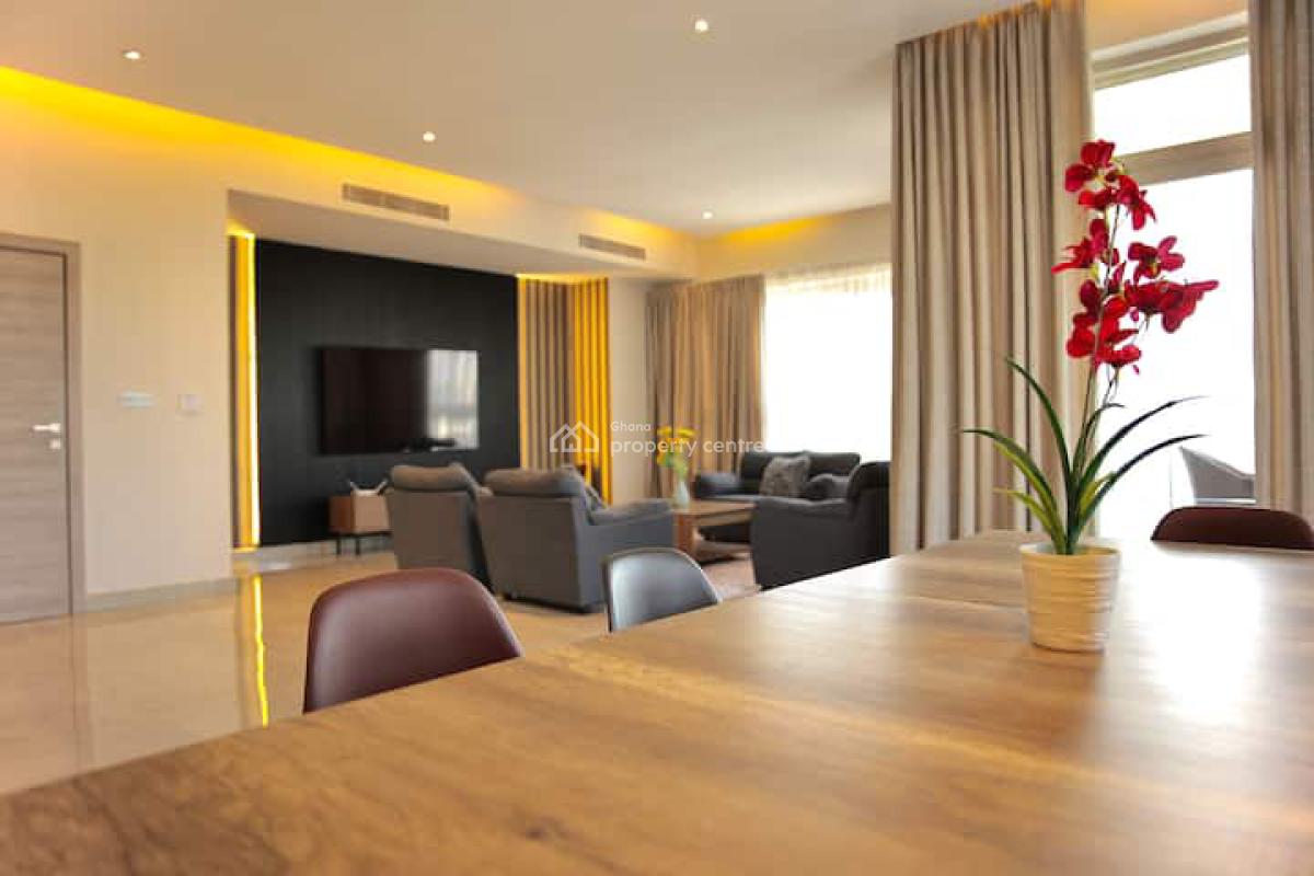 Furnished 3 Bedroom Apartment with Swimming Pool, Gym & Rooftop Lounge, North Ridge, Accra, Apartment for Rent